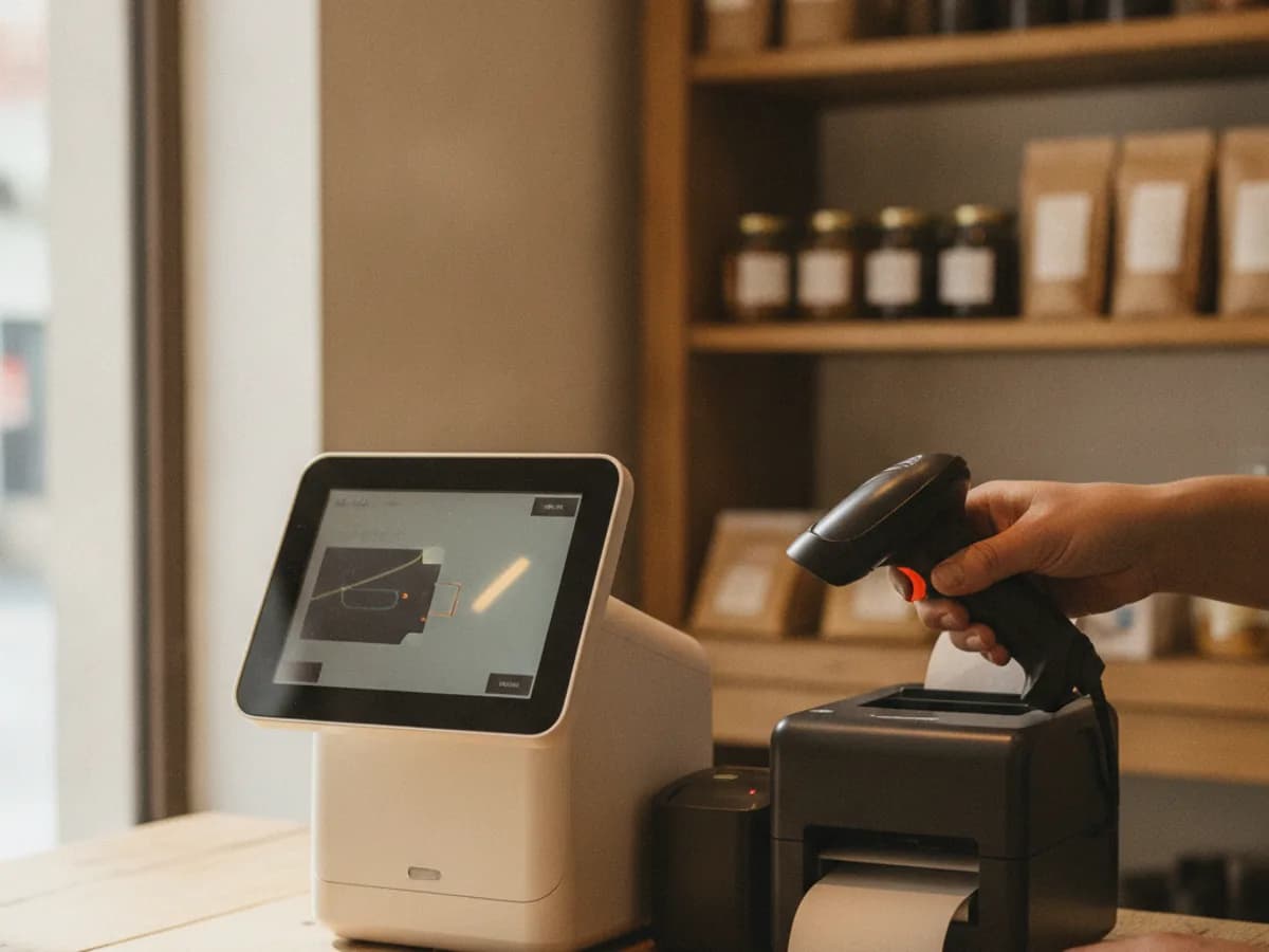Kassenpaket Laden: Terminal, Scanner und Bondrucker